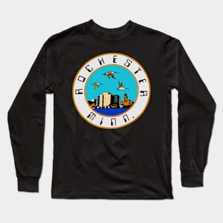 Rochester, Minnesota Flag Decal Long Sleeve T-Shirt